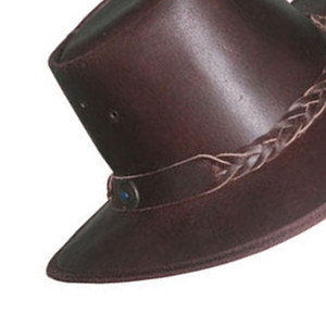 Chapeau de cowboy noir unisexe, chapeau à large bord réglable, chapeau décontracté d'extérieur en polyester, chapeau de cowboy pour adulte toutes saisons - Product Image 6