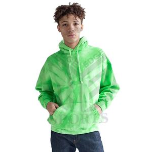 Sweat à capuche en molleton français lourd, imperméable, délavé et tie-dye, pour hommes, vente en gros - Product Image 1