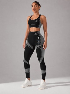 Ensemble de yoga pour femme, 2 pièces, respirant, écologique, séchage rapide, nouvelle collection, qualité supérieure, personnalisable, OEM ODM - Product Image 3