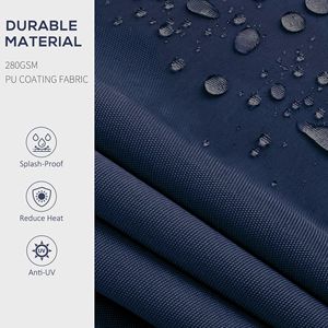Tenda da Sole Retrattile Blu 2,4m x 2m (8FT x 6.5FT) con Telaio in Alluminio e Cassonetto, Resistente ai Raggi UV 280gsm, per Terrazze, Balconi e Giardini - Misura 4M - Product Image 6