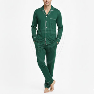 Ensemble de vêtements de nuit pour hommes, style décontracté, 100% soie, respirant, vêtements de détente confortables pour la maison - Product Image 5