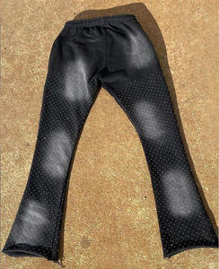 Survêtement vintage d'hiver pour homme de haute qualité, tissé, à manches courtes, coupe ample, pantalon large, en coton épais 100%, coupe carrée, style universitaire - Product Image 6