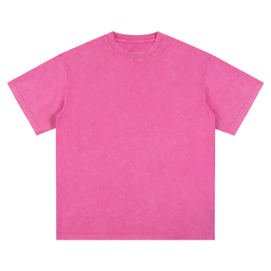 T-shirt Oversize 100% Coton Lourd, Tissu Lavé, 210 GSM, Col Rond, Manches Courtes, Vierge, OEM - Product Image 1