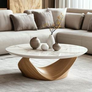 Aqdus Saleem |   Mesa de Centro de Madera Artesanal Estilo Antiguo Personalizada KAYANN, Madera Natural para Sala de Estar Moderna, Regalo de Inauguración de Casa - Product Image 2
