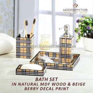 Juego de accesorios de baño, 4 Uds., juegos de baño con aspecto de mármol para encimera, baño, apartamento, decoración, cosas - Product Image 2