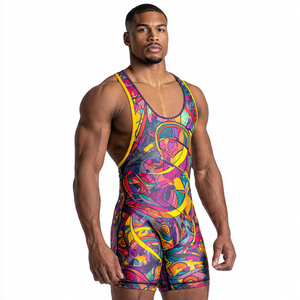 Manufacturer Sublimation Wrestling <b>Singlets</b> <b>Men's</b> Eco-Friendly Lightweight 100% Polyester Wrestling <b>Singlets</b> Tops <b>Men</b> - Product Image 5
