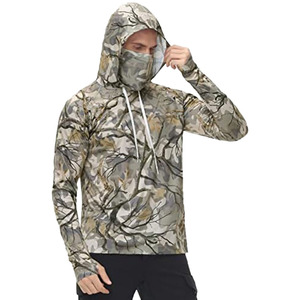 Premium <b>Men's</b> Hunting <b>Camo</b> Sleeve <b>Hoodie</b> | Performance Outdoor Pullover Sweatshirt with Contrast Body - Product Image 4
