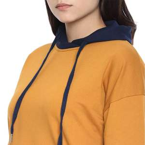 Women's <b>Teenagers</b> Autumn <b>Hoodies</b> Fleece Pullover Sweatshirt Oversized Long Printed & Embroidered Hooded 100% Cotton Anti-Pilling - Product Image 3