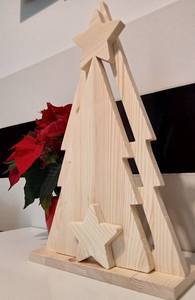 Décoration de Noël en bois, Artisanat en bois de Noël, Arbre de Noël en bois, Arbre festif en bois, Arbre de Noël rustique, Noël en bois naturel - Product Image 2
