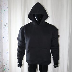 Sudadera con Capucha Negra Personalizada, 100% Algodón, Invierno, con Cierre, Secado Rápido y Transpirable, Estilo Urbano Vintage, Hilos Finos - Product Image 3