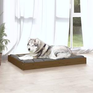 Cama para Perro de Madera de Pino Sólido Color Marrón Miel, Resistente, 40.0 X 29.1 X 3.5 Pulgadas, Camas Duraderas para Mascotas - Product Image 5