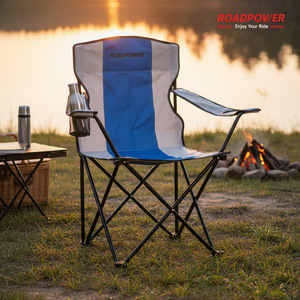 Chaise de camping pliable ROADPOWER (RP-CHR-24), légère et portable avec porte-gobelet pour une utilisation en extérieur, structure en acier durable - Product Image 5
