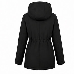 Chaqueta Parka Impermeable Personalizada para Mujer con Capucha de Piel Sintética, Abrigo de Invierno Cortavientos para Senderismo, Viajes y Camping - Product Image 2
