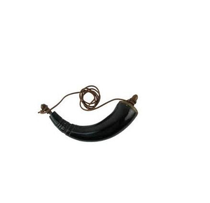 Corne à poudre de la meilleure qualité avec couvercle en bois et détails en laiton, corne naturelle polie à la main pour la décoration intérieure - Product Image 2