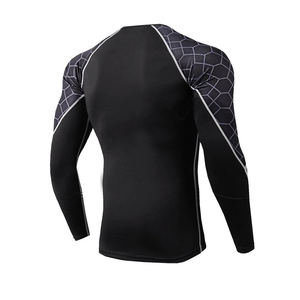 Men's <b>Long</b> <b>Sleeve</b> <b>Compression</b> <b>Shirt</b> Leggings Set Quick Dry Breathable Base Layer 2 Piece Sportswear - Product Image 4