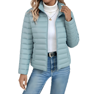 <span class=keywords><strong>Parka</strong></span> polyvalente pour <span class=keywords><strong>femme</strong></span>, coupe courte, col montant, épaisse, portable, chaude, coupe-vent, douce, isolante, compressible, pour l'automne et l'hiver, idéale pour le quotidien - Product Image 1
