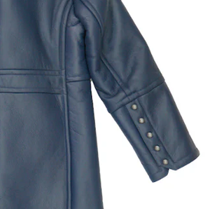 Premium Genuine Leather <b>Shearling</b> Biker <b>Jacket</b> <b>Men</b> Warm Sheepskin Fur Winter Aviator Coat Fashion Outerwear Fit - Product Image 2