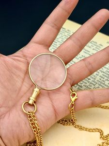 Portable Fashion Lightweight Gold Magnifying Glass Keychain Mini Pocket Magnifier <b>Key</b> <b>Ring</b> Compact Reading Lens for Travel - Product Image 4