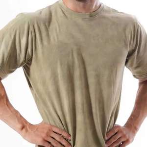 T-shirts pour hommes délavés style vintage et délavés à l'acide, style street punk, à col contrastant, décontractés, en coton, à manches courtes - Product Image 2