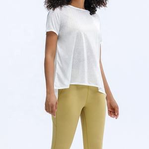 Camiseta Deportiva de Manga Corta para Mujer, de Alta Calidad, Ligera, de Secado Rápido, Antiarrugas, Ajustada, Diseño Personalizado, Informal y Moderna - Product Image 4