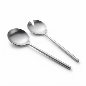 Wholesale Stainless Steel <b>Salad</b> Servers Set Modern Matte Finish Large <b>Salad</b> Serving Spoon and Fork for Restaurant Hotel Catering - Product Image 1