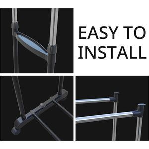 Appendiabiti Portatile a Doppia Asta con Ruote Bloccabili, Organizzatore per Vestiti - Product Image 4