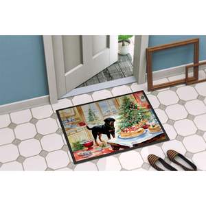 New Rottweiler Christmas Cookies <b>Doormat</b> 18H X 27W Non-Slip Indoor Outdoor Entryway Rug Washable Low Pile Front Door Mat - Product Image 4