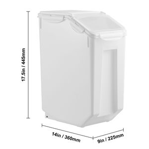 Large 4.5Gallon/<b>20L</b> Dog Food Dispenser <b>Bin</b> Rice Storage Container for Kitchen Grain Cereal Flour Ingredient Storage Double - Product Image 4