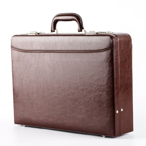 Maletín clásico de PU con cierre de hebilla para hombre, uso empresarial, maletín de negocios con estuche rígido y duradero. - Product Image 4