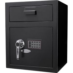 Cassaforte con tastiera da 1 piede cubo e scomparti per deposito, ideale per casa o ufficio - Product Image 1