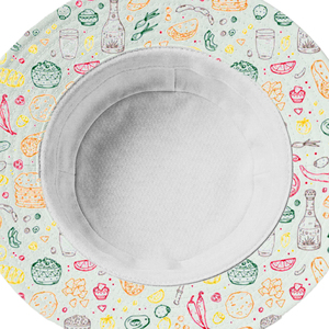 หมวกบักเก็ตพิมพ์ลายอาหารเม็กซิกัน โลโก้แบบกำหนดเอง ลายเส้นอาหาร หมวกกันแดดแบบซับลิเมชั่นสำหรับทุกเพศ หมวกชาวประมงสำหรับโปรโมทร้านอาหาร - Product Image 5