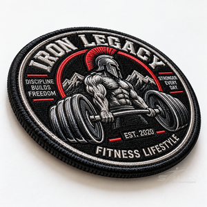 Custom Logo <b>Patches</b> OEM Factory High Quality Embroidered Iron-On Sew-On Non-Woven Fabric Badges for Clothing Jackets Hats <b>Bags</b> - Product Image 2