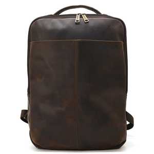 Mochila para Portátil Unisex de Cuero Genuino Personalizada al por Mayor, con Cierre de Cremallera Antirrobo, Impermeable, para Viajes, Modelo LBK-0152 - Product Image 1