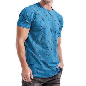 เสื้อยืดแขนสั้นแบบสั่งทำพิเศษสำหรับผู้ชาย ผ้าฝ้ายถักเนื้อนุ่ม ระบายอากาศได้ดี ไซส์ใหญ่ สไตล์ลำลอง พิมพ์ลายกอล์ฟ - Product Image 4