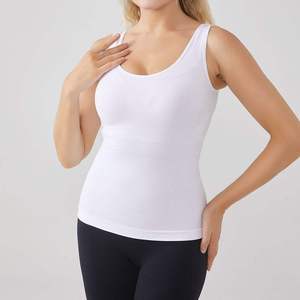 Seamless Shapewear Pour Femme Customized Cami Tank <b>Tops</b> Suppliers High Quality gym stringer vest for ladies - Product Image 3