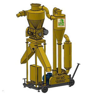 El transportador neumático de cáscara de arroz tiene una capacidad de 5 toneladas/hora, con un conducto dividido en dos direcciones para un transporte rápido. - Product Image 1