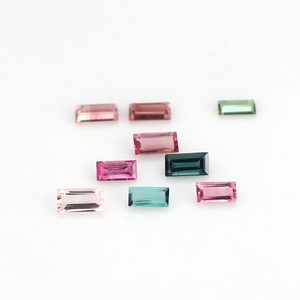 Pierres précieuses naturelles en tourmaline multicolores, taille baguette, facettées, 6x8mm, pierres de tourmaline calibrées pour la fabrication de bijoux, vente en gros - Product Image 4