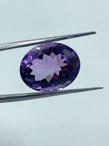 Pierre précieuse améthyste violette de qualité supérieure, forme ovale, 9,78 carats, 12,70x16 mm, pour la fabrication de bijoux - Product Image 3