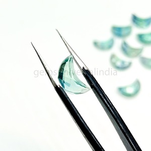 Fluorita Verde Natural en Forma de Luna Creciente, Gema de 12mm, Tallada a Mano, Precio al por Mayor para Fabricación de Joyería - Product Image 3