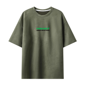 เสื้อยืดแขนสั้นคุณภาพสูงสำหรับฤดูร้อน แฟชั่นลำลองผู้ชาย เสื้อยืดผ้าสักหลาด สตรีทแวร์ทรงหลวม คอกลม เสื้อยืดผู้ชาย - Product Image 5