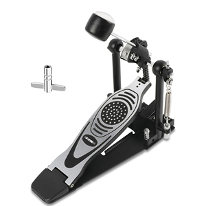 Pedal de bombo metálico de 5 núcleos con cabezal de fieltro ajustable, doble cadena y pedal de pie de alta resistencia - Product Image 1