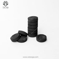 Charbon de chicha rond, bon prix, pour barbecue, longue durée et haute chaleur, fabriqué à la machine, fabricant vietnamien Viet Argo