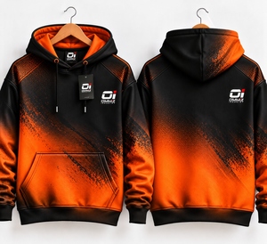 Wholesale Direct OMMIZ INDUSTRY New Design Custom Stitched <b>Black</b> Royal-White Fade Fashion Sports Pullover Sweatshirt <b>Hoodie</b> - Product Image 6