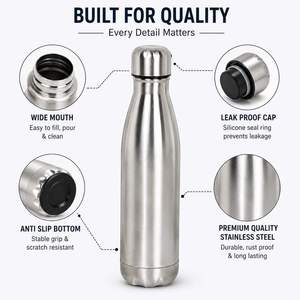 Hot Selling Stainless <b>Steel</b> 750 ml Cola Vacuum Insulated Water <b>Bottle</b> Leak Proof Round Shape Reusable <b>Bottle</b> for School Office - Product Image 3