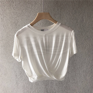 Camiseta Deportiva Holgada de Poliéster con Logotipo Personalizado, Diseño de Moda Ecológica de Secado Rápido con Nudos, Nueva Colección Primavera 2026, Venta al Por Mayor - Product Image 4