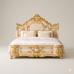 ชุดเฟอร์นิเจอร์ห้องนอนสไตล์โรมันสมัยใหม่ สีสั่งทำได้ เตียงไม้สักขนาดใหญ่ ทนทาน พร้อมโต๊ะข้างเตียง สไตล์หรูหราแบบพระราชวัง สหรัฐอเมริกา - Product Image 2