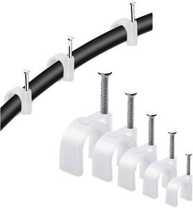 Factory Direct 4mm to 40mm <b>U</b> Shape <b>Nail</b> Cable Clip Pipe Fixing Wall Hanging PVC Pipe Wall Clamp Cable Clip Cable Clip 100Pcs/bag - Product Image 3