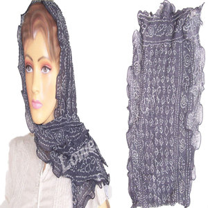 Pañuelo de gasa de poliéster modal suave, elegante, largo, estilo acuarela, turbante, velo, étereo, de gasa, con efecto Tie & Dye Bandhani, ¡el más vendido! - Product Image 1