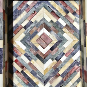 Plateau décoratif en bois indien poli, fait à la main, écologique, pour une utilisation élégante à la maison et au bureau - Product Image 2