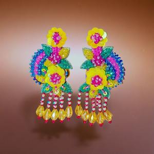 Juego de Aretes Hechos a Mano con Cuentas de Resina, Joyería Artesanal para Mujer, Accesorios de Moda, Modelo TCE 0012 sin Estampado, Calidad de Exportación al por Mayor - Product Image 2